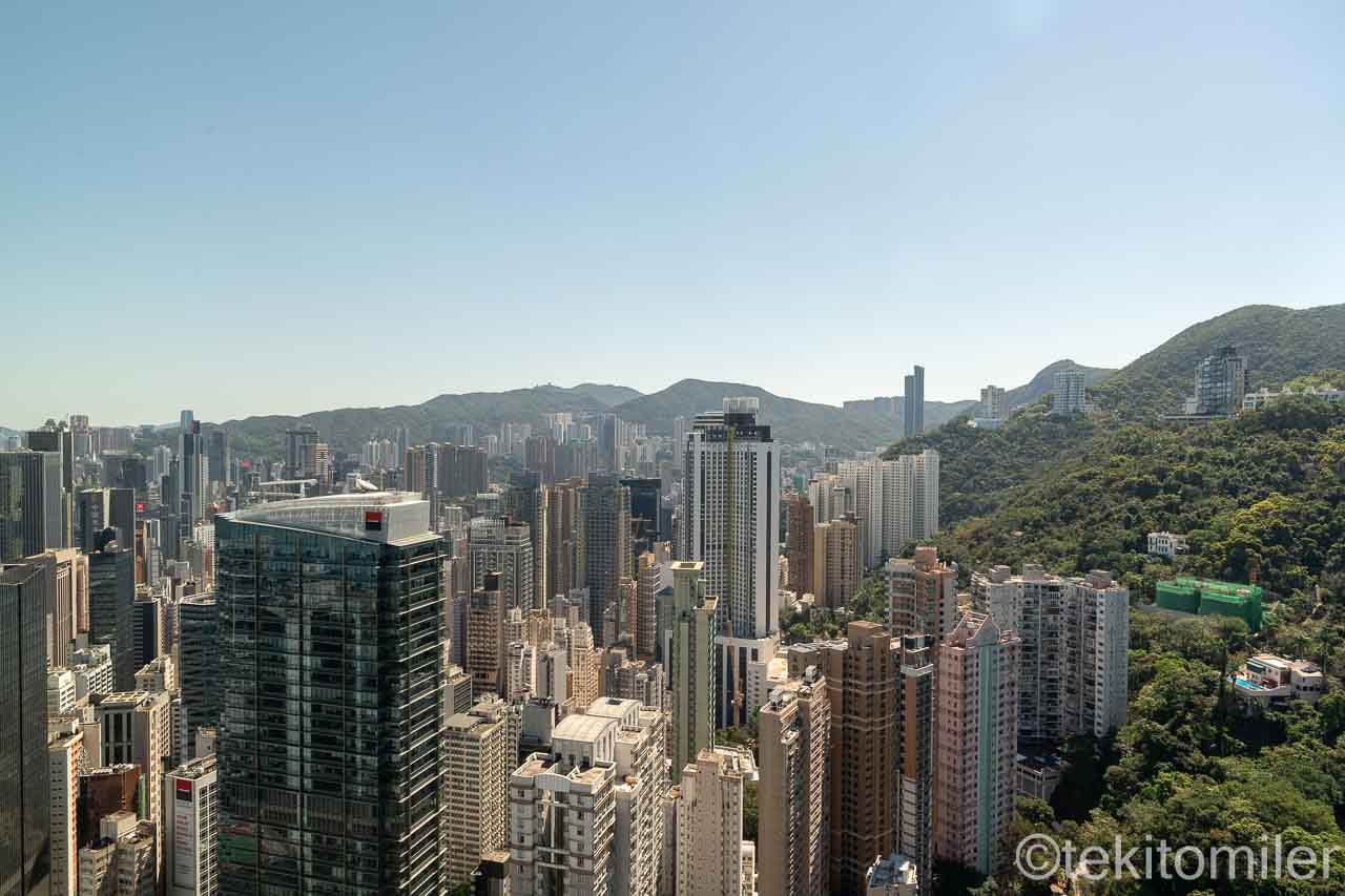 コンラッド香港 ピークビューの客室からの眺望