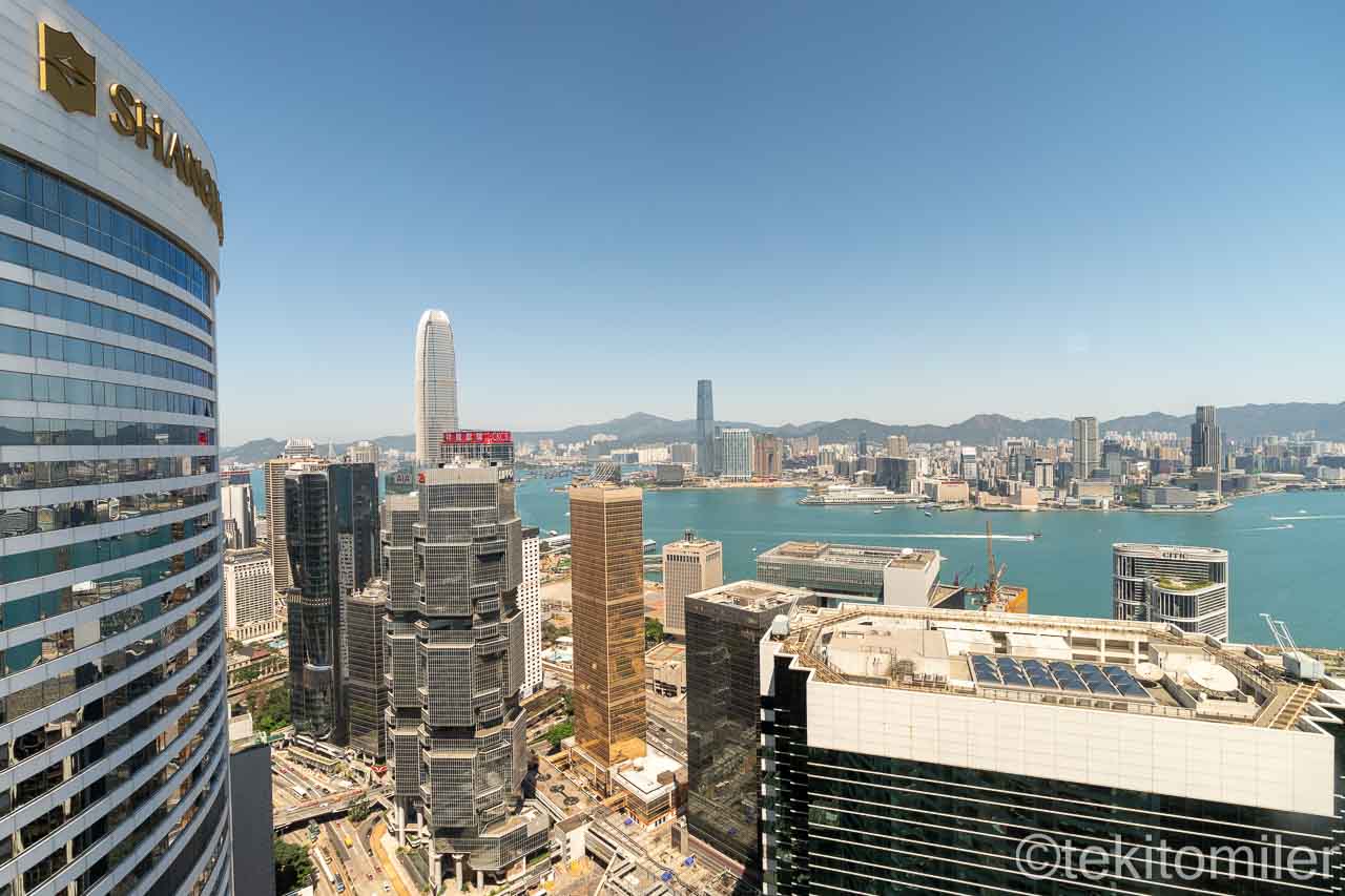 コンラッド香港エグゼクティブラウンジの眺望