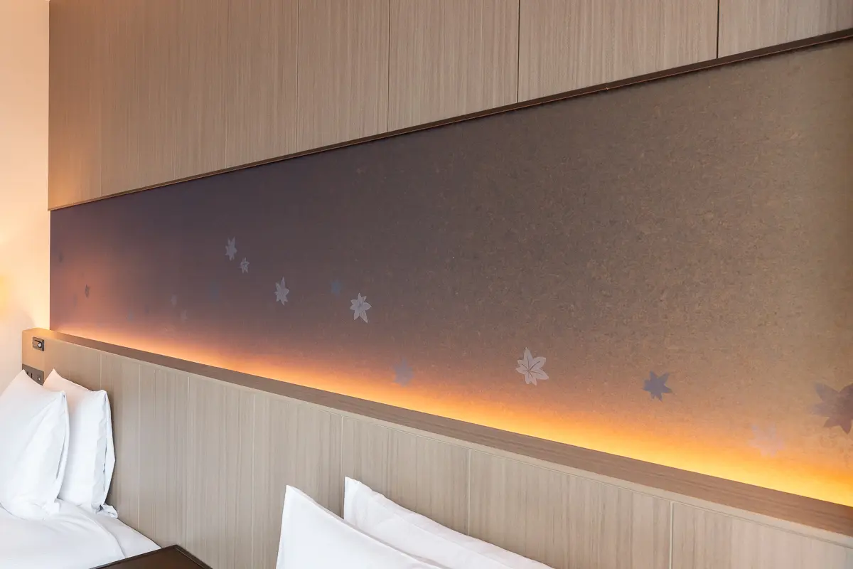 エグゼクティブルームのベッド装飾