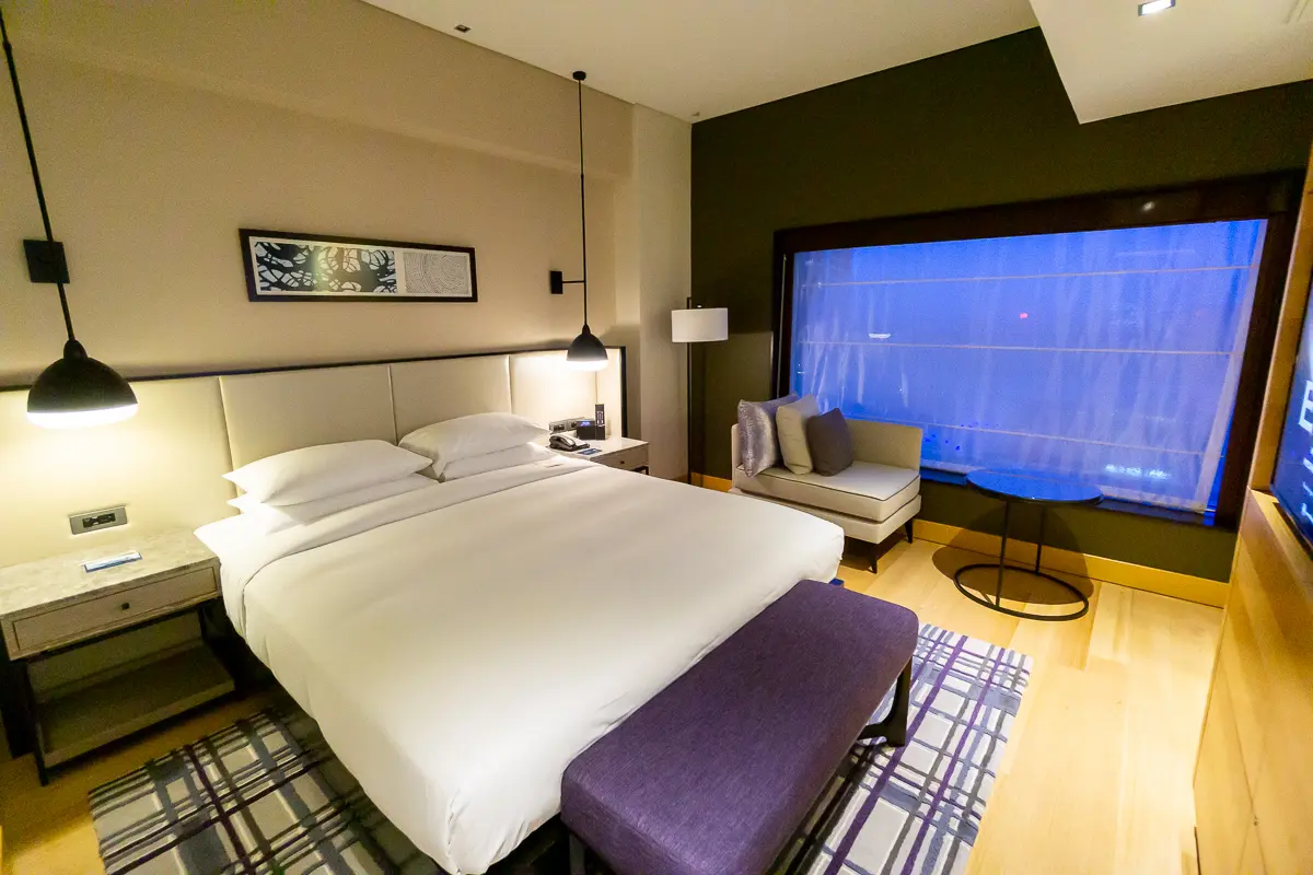 ジュニアスイートのベッドルーム