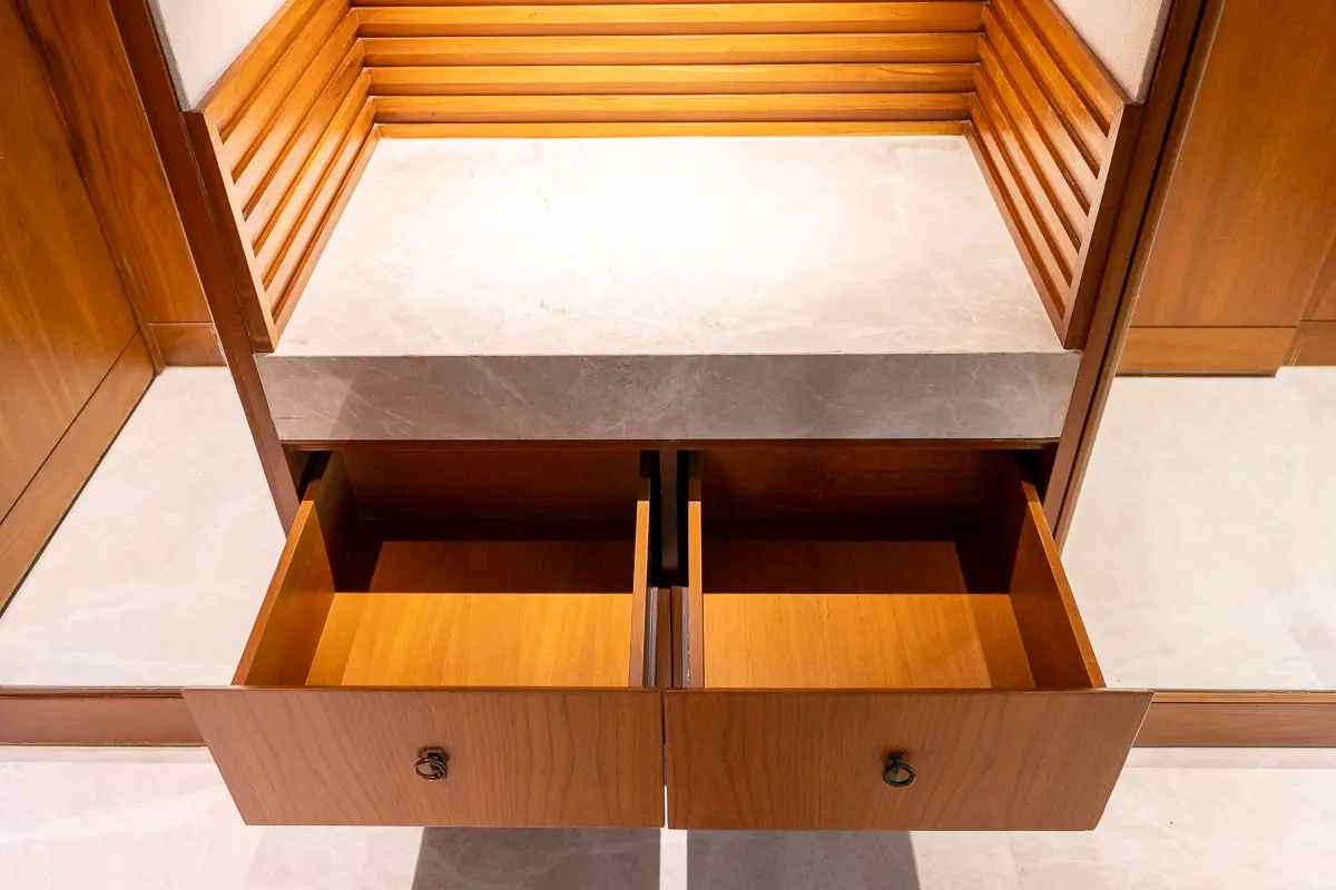 引き出しタイプの収納スペース