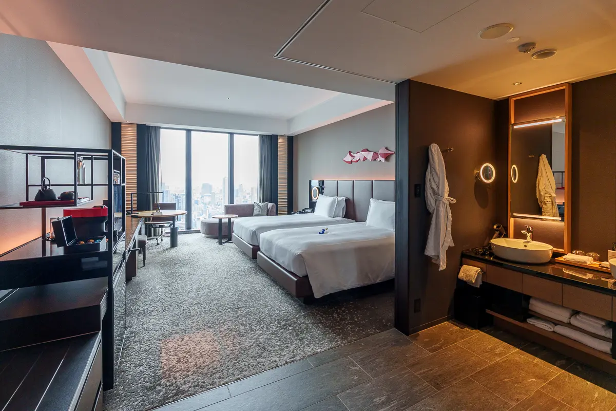 入口から見た客室