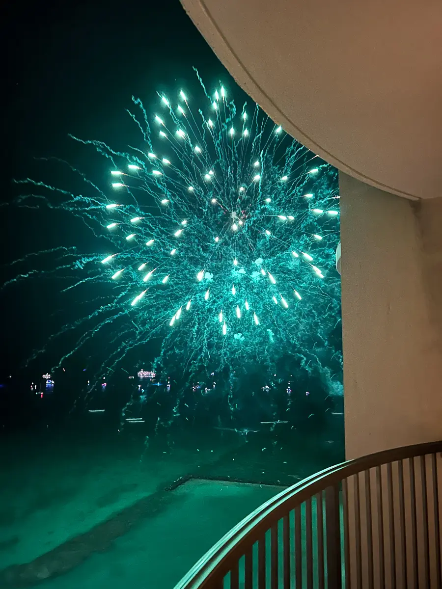 レインボータワーから見た花火